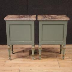 Elegant pair of 20th century lacquered bedside tables - 3942810