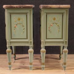 Elegant pair of 20th century lacquered bedside tables - 3942812