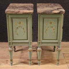 Elegant pair of 20th century lacquered bedside tables - 3942815