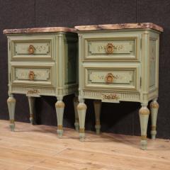 Elegant pair of 20th century lacquered bedside tables - 3942820