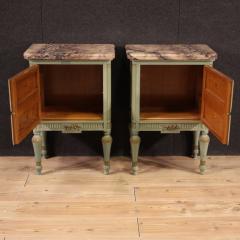 Elegant pair of 20th century lacquered bedside tables - 3942821