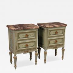 Elegant pair of 20th century lacquered bedside tables - 3944673