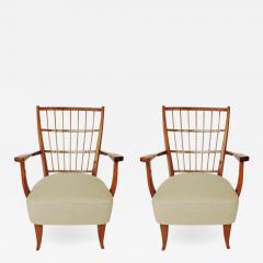 Elegant pair of Italian 1940s armchairs - 755082
