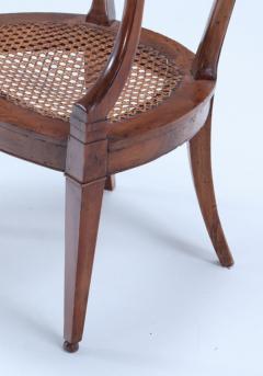 Elegant pair of Italian walnut and gilt armchairs circa 1820  - 3499481