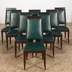 Elegant set of 8 Art Deco period side chairs - 3874694