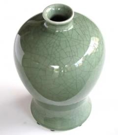 Elegantly Shaped Chinese Celadon Crackle Glazed Mei Ping Plum Vase - 3453312