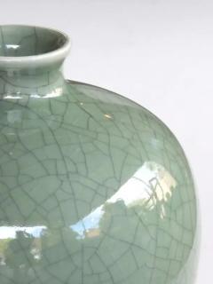 Elegantly Shaped Chinese Celadon Crackle Glazed Mei Ping Plum Vase - 3453316