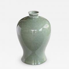 Elegantly Shaped Chinese Celadon Crackle Glazed Mei Ping Plum Vase - 3455800