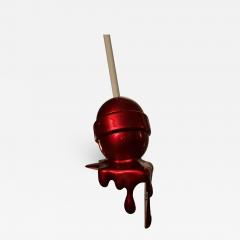 Elena Bulatova The Sweet Life Medium Drip Metallic Ruby Red Lollipop - 2263930