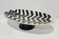 Elena Vasilantonaki Large Elena Vasilantonaki Greek Footed Ceramic Platter 29 5 W - 3121451