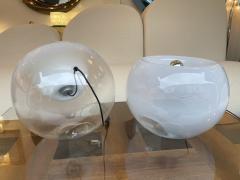 Eleonore Peduzzi Riva Pair of Vacuna Murano Glass Lamps by Artemide Italy 1968 - 2397664