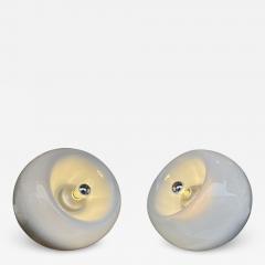 Eleonore Peduzzi Riva Pair of Vacuna Murano Glass Lamps by Artemide Italy 1968 - 2400314