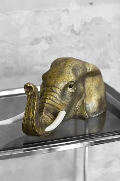 Elephant Head In Brass Edizioni Molto Handcrafted in Italy  - 3670553