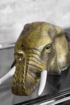 Elephant Head In Brass Edizioni Molto Handcrafted in Italy  - 3670563