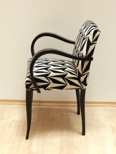 Eley Kishimoto Art Deco Armchairs Black Polish France circa 1930 - 1037871