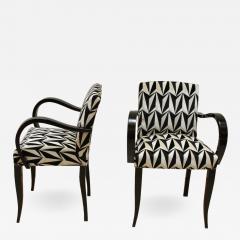 Eley Kishimoto Art Deco Armchairs Black Polish France circa 1930 - 1039640