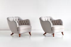 Elias Svedberg Pair of Elias Svedberg Armchairs for Nordiska Kompaniet Sweden 1940s - 1226637