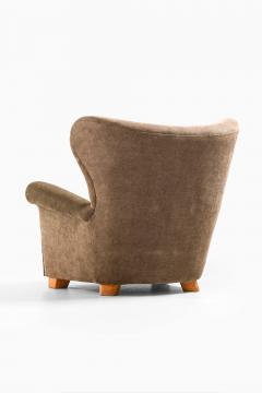 Elias Svedberg Scandinavian Modern Easy Chair in Birch and Fabric by Elias Svedberg 1940s - 4699431