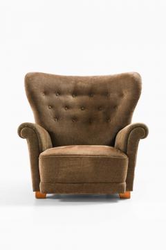 Elias Svedberg Scandinavian Modern Easy Chair in Birch and Fabric by Elias Svedberg 1940s - 4699436