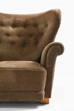 Elias Svedberg Scandinavian Modern Easy Chair in Birch and Fabric by Elias Svedberg 1940s - 4699443