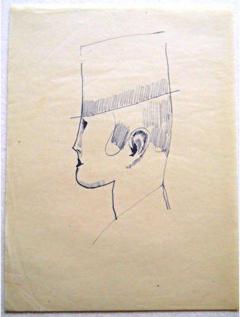 Elie Nadelman Profile Head of Man in Top Hat - 2815452