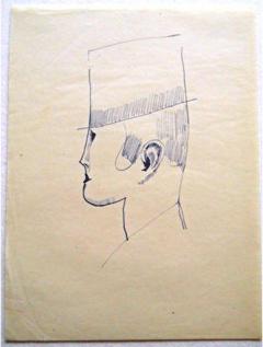 Elie Nadelman Profile Head of Man in Top Hat - 2815452