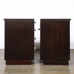 Eliel Saarinen Pair of Art Deco Eliel Saarinen for Johnson Walnut End Tables Nightstands - 4792607