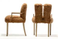 Eliel Saarinen Set of 12 Eliel Saarinen Mid Century Modern Dining Chairs in Curly Camel Fabric - 3928396