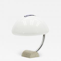 Elio Martinelli Italian Elio Martinelli Serpente chrome travertine table lamp 1960s - 1685040