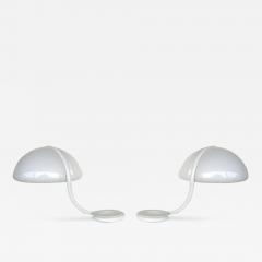 Elio Martinelli Pair of Serpente Lamps White 1970s - 286227