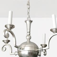 Elis Bergh ELIS BERGH DESIGNED 4 ARM SILVER PLATED CHANDELIER FOR C G HALLBERG SWEDEN - 3004917