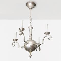 Elis Bergh ELIS BERGH DESIGNED 4 ARM SILVER PLATED CHANDELIER FOR C G HALLBERG SWEDEN - 3004920