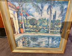 Elizabeth Curtis Original Impressionist Painting by Elizabeth Curtis Marin County Swimming Pool  - 3887262