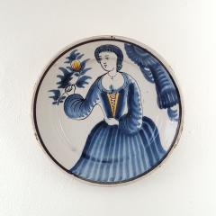 Elizabeth I of England Delftware Charger Holland circa 17th century - 4007083