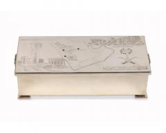 Elizabeth II Sterling Silver and Ruby Humidor Box Made for Saudi Arabia - 3036562