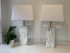 Elizabeth Kauffer Pair of Marble Slab Table Lamps by Elizabeth Kauffer - 2897060