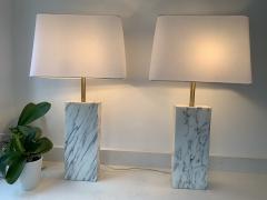 Elizabeth Kauffer Pair of Marble Slab Table Lamps by Elizabeth Kauffer - 2897063