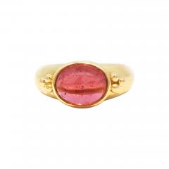Elizabeth Locke Elizabeth Locke Cabochon Tourmaline Ring - 4439871