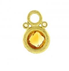 Elizabeth Locke Elizabeth Locke Citrine and Spessartite Earring Charms - 3897932