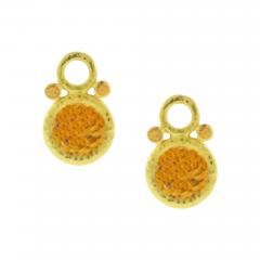 Elizabeth Locke Elizabeth Locke Citrine and Spessartite Earring Charms - 3900693