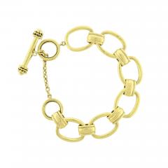 Elizabeth Locke Elizabeth Locke Oval Link Open Bracelet - 3858018