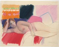 Elizabeth Osborne Reclining Nude with Textiles - 2702899