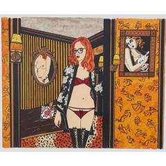 Elka Leopard French Expressionist Oil Painting - 4541971