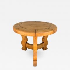 Ellis Woods Mission Style Round Table by Ellis Woods Signed and Dated - 1276454