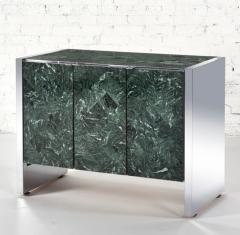 Ello Chrome and Verde Green Marble Credenza 1980 - 2814103