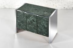 Ello Chrome and Verde Green Marble Credenza 1980 - 2814106