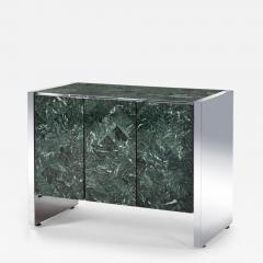 Ello Chrome and Verde Green Marble Credenza 1980 - 2819536