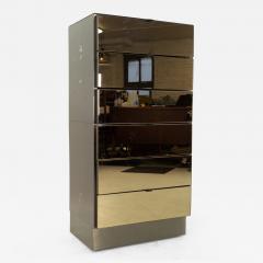 Ello Mid Century Smoke Mirrored 6 Drawer Highboy Dresser or Lingerie Chest - 2360652