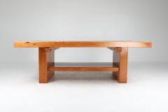 Elm Dining table in the manner of Chapo 1960s - 1237831