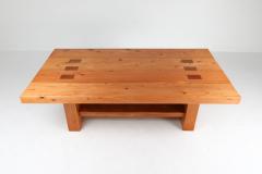Elm Dining table in the manner of Chapo 1960s - 1237835